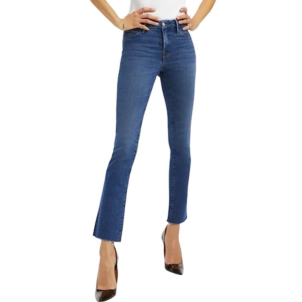 NWT Good American Good Legs Raw Hem Straight Jeans Size 2/26 Retail $97